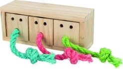 Trixie Seau à Casse-croûte, Interactif, Bois, 16X16X7Cm -Magasin De Fournitures Pour Animaux De Compagnie 168067 4011905628158 1 1