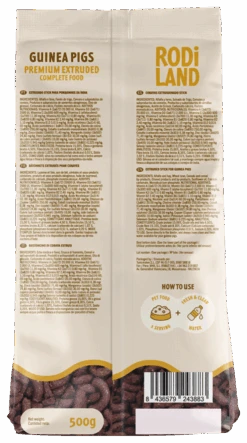 Rodiland Granulés Pour Cochons D'Inde 8 Rodiland Granulés Pour Cochons D'Inde -Magasin De Fournitures Pour Animaux De Compagnie 428368 guinea pigs extruded back 3